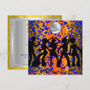 Convite de Aniversário de Dança Disco