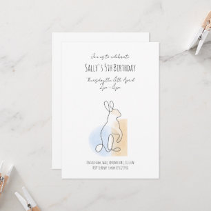 Convite de aniversário de desenho de linha do Coel