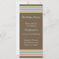 Convite de aniversário de Design de Mod Duro