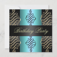 Convite de Aniversário de Design Elegante com Rede