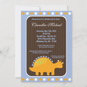 convite de aniversário de Dino do dinossauro do