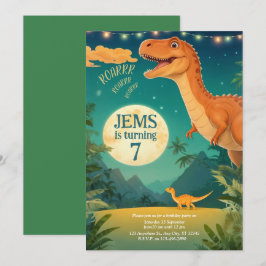convite de aniversário de dinosnossos, mundo jurás