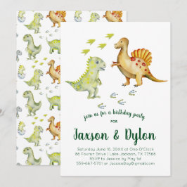 Convite de Aniversário de Dinossauro
