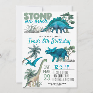 Convite de Aniversário de Dinossauro