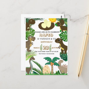 Convite de Aniversário de Dinossauro: Aventura de