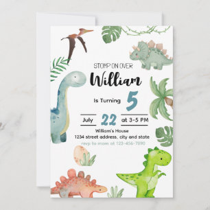 Convite De Aniversário De Dinossauro, Convite De D