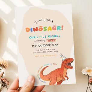 Convite de Aniversário de Dinossauro, Festa do Tre