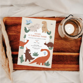 Convite de aniversário de Dinossauro Gelado