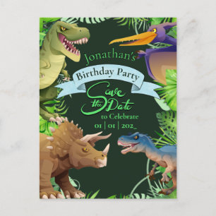 Convite de Aniversário de Dinossauro para Crianças