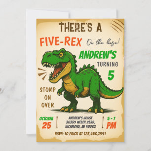 Convite de aniversário de Dinossauro Pessoal