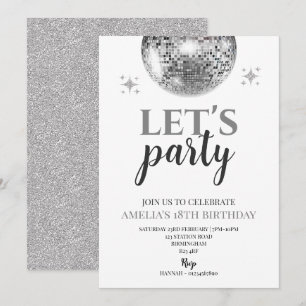 Convite de aniversário de Disco Party
