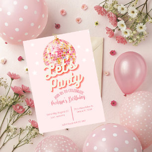 Convite de Aniversário de Disco Party