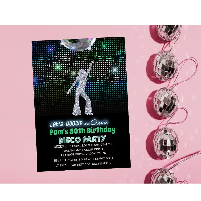 CONVITE DE ANIVERSÁRIO DE DISCOTECA RETRÔ PARA QUA (Criador carregado)