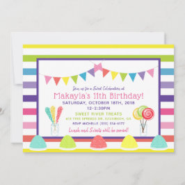 Convite de aniversário de distribuição do arco-íri