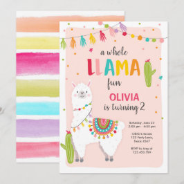 Convite de aniversário de diversão do Alpace Cactu