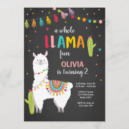 Convite de aniversário de diversão do Alpace Cactu