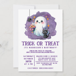 Convite de Aniversário de Doce ou Travessura
