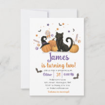 Convite de Aniversário de Doces de Halloween Espet