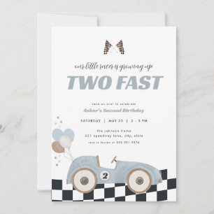 Convite de Aniversário de Dois Anos do Carro de Co