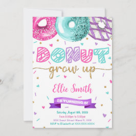 Convite de Aniversário de Donut Editável
