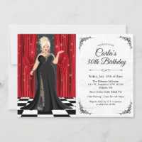 Convite de Aniversário de Elegância de Traje a Rig