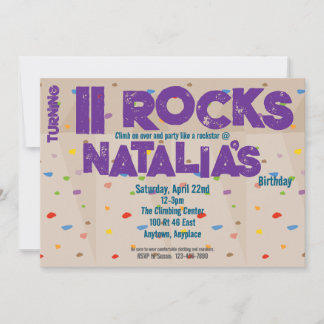 Convite de aniversário de Escala de Rock