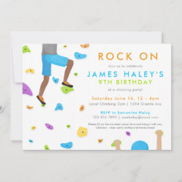 Convite de aniversário de Escalada de Rock!