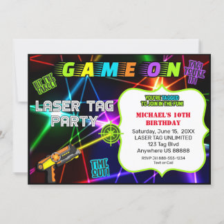 Convite de aniversário de etiqueta laser