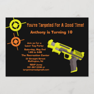 Convite de aniversário de Etiqueta Laser de Desti