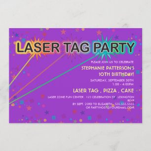 Convite de aniversário de etiqueta laser  Raparig