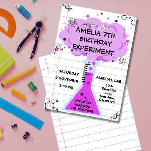 Convite de Aniversário de Experiência Científica