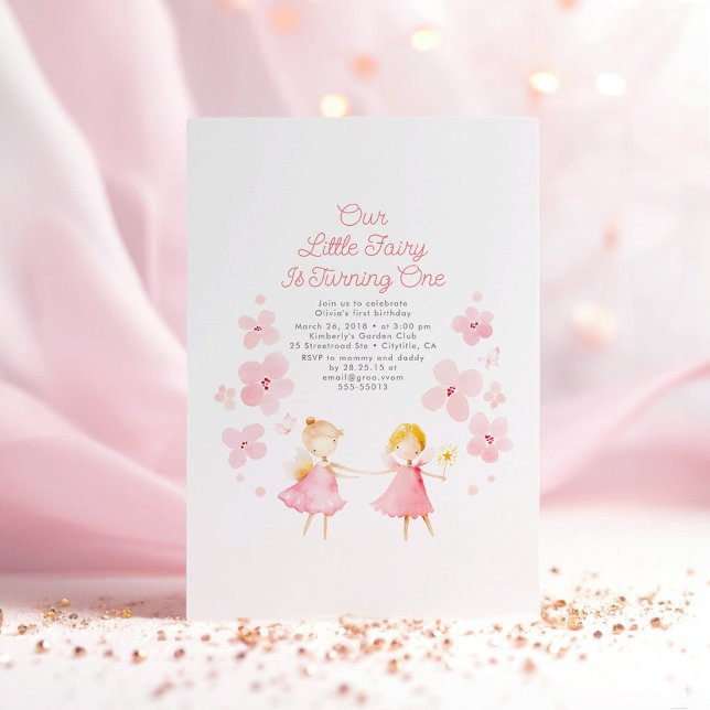 Convite de Aniversário de Fada Mágica (Fairy Birthday Invitations)