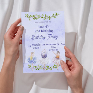 convite de aniversário de fada meninas