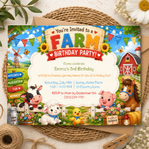 Convite de Aniversário de Fazenda Celebração no Ce