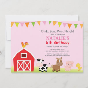 Convite de Aniversário de Fazenda Festa no Celeiro