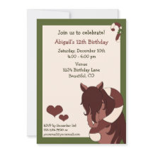 Convite de Aniversário de Férias de Horse e Candy