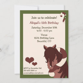 Convite de Aniversário de Férias de Horse e Candy