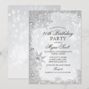 Convite de aniversário de férias de inverno