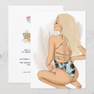 Convite de aniversário de Férias de Praia de Ver