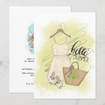 Convite de aniversário de Férias de Praia de Verão