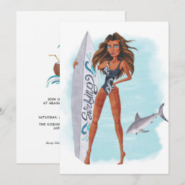 Convite de Aniversário de Férias de Praia de Verão
