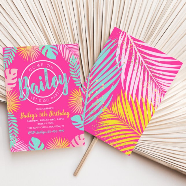 Convite de Aniversário de Festa de piscina | PISCI (Criador carregado)