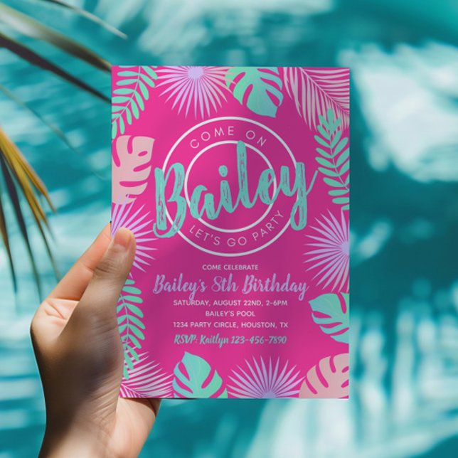 Convite de Aniversário de Festa de piscina | PISCI (Criador carregado)