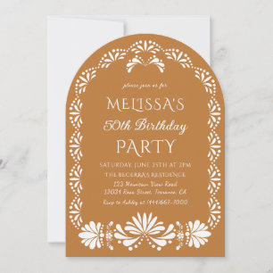 Convite de aniversário de festa mexicana