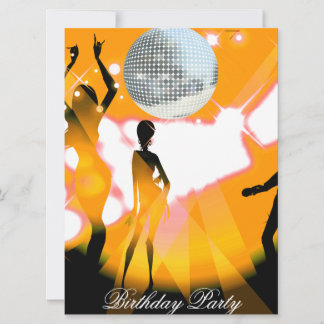 Convite de Aniversário de Festa Retro Disco
