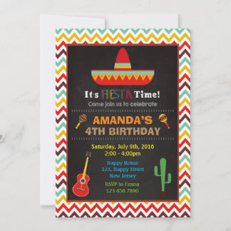 Convite de aniversário de Fiesta