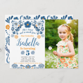 Convite de aniversário de Fiesta com foto