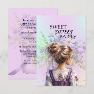 Convite de Aniversário de Filha de Sweet Sixteen
