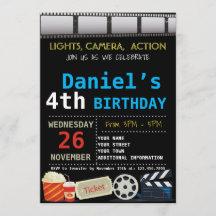 CONVITE DE ANIVERSÁRIO DE FILME