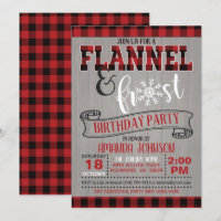 Convite de aniversário de Flanel e Frost - GR